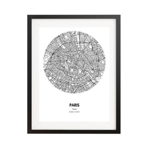Paris Map Poster - 18 by 24" City Map Print