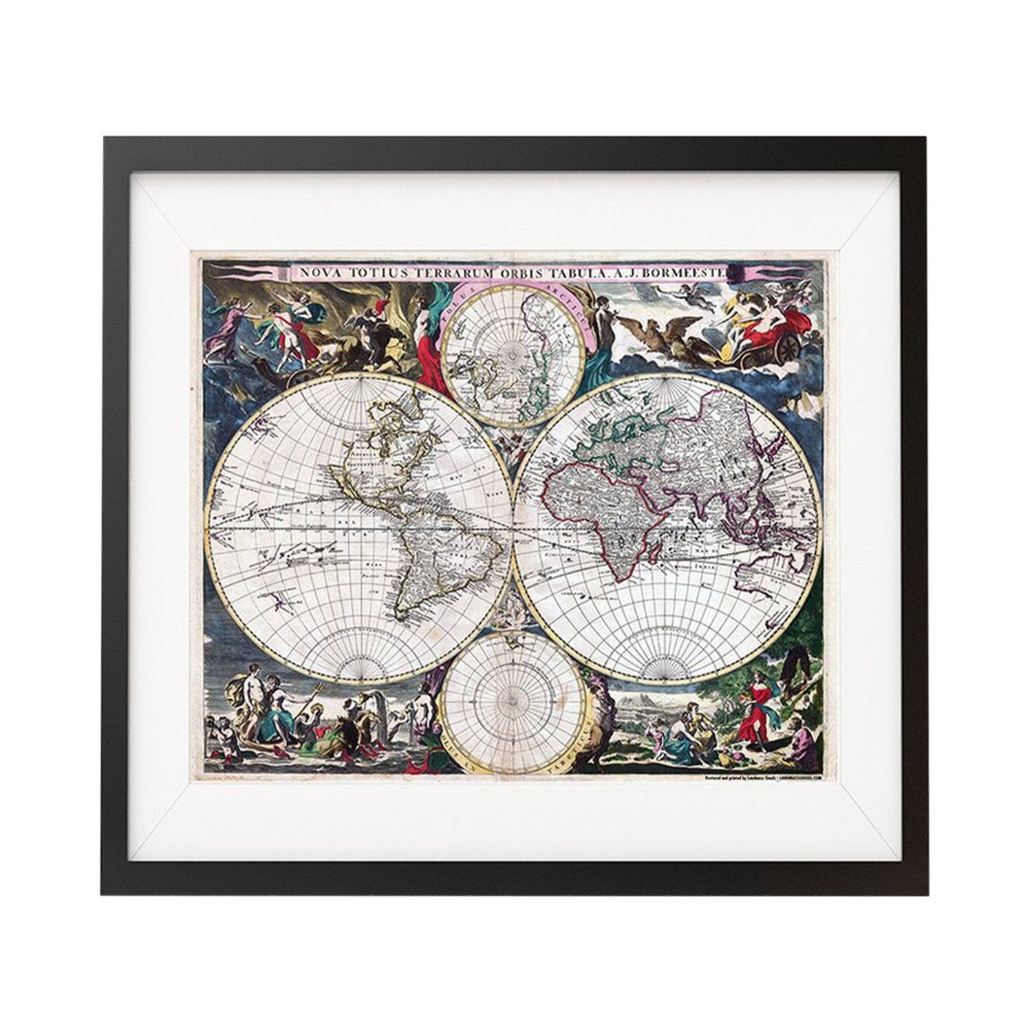 1600's Map of The World - 20 x 24"
