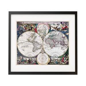 1600's Map of The World - 20 x 24"