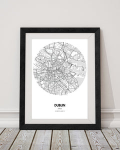 Dublin Map Poster - 18 by 24" City Map Print