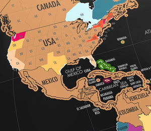 World Scratch Off Travel Tracker Map – Landmass