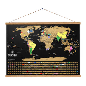 World Scratch Off Travel Tracker Map – Landmass