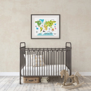 Mapa de madera del mundo para pared -Mapamundi