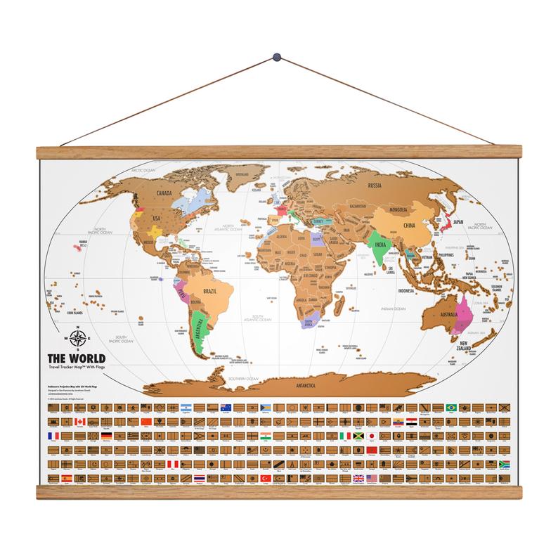 World Scratch Off Travel Tracker Map