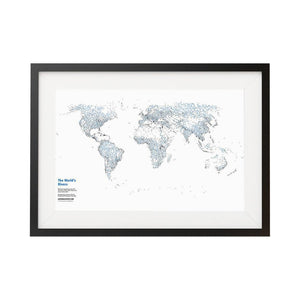 Rivers of The World - 20x30" Map Print