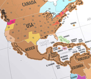 Scratch Off World Map + Scratch Off USA Map