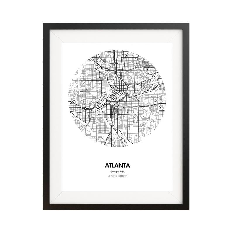 Atlanta Map Poster - 18 by 24" City Map Print
