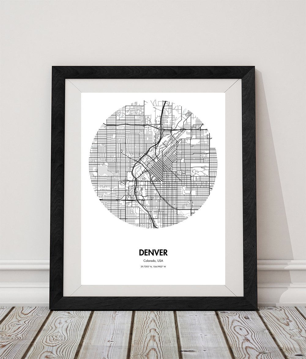 Denver Map Poster - 18 by 24" City Map Print