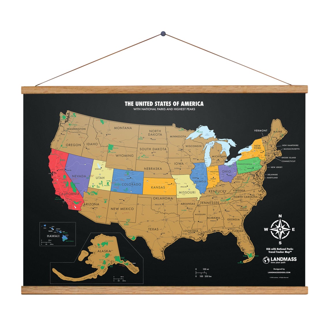 Landmass Goods Scratch Off Map Of The United States Travel Tracker Map Poster: 2025 USA TODAY Readers' Choice Awards - View #9
