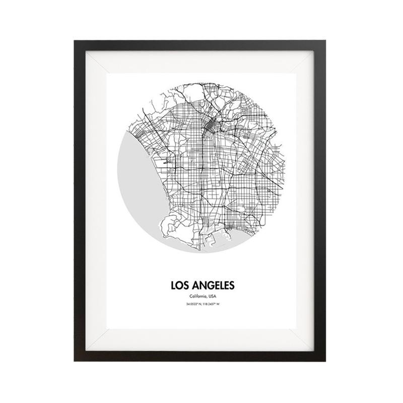 Los Angeles Map Poster - 18 by 24" City Map Print