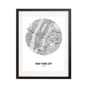 New York City Map Poster - 18 by 24" City Map Print