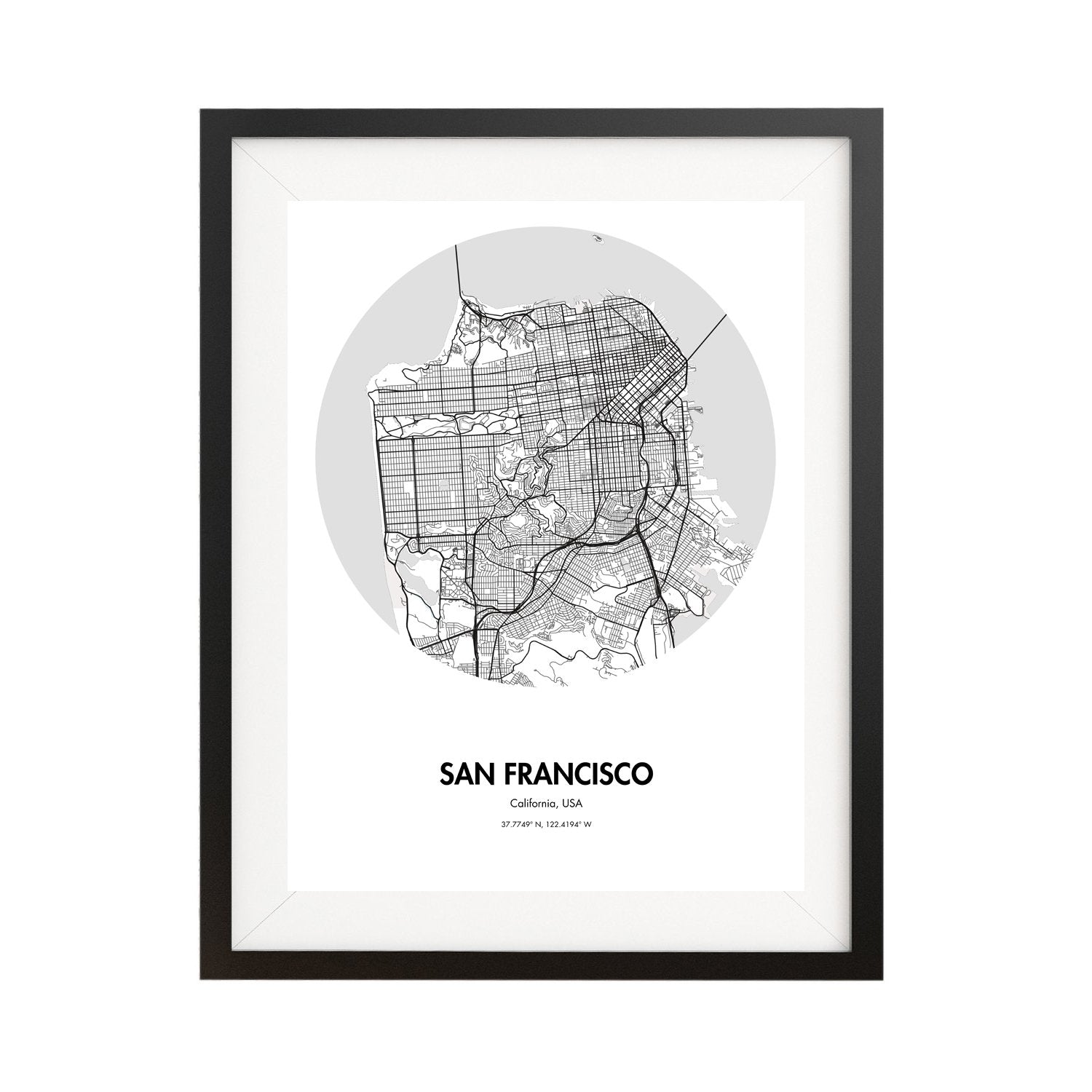 San Francisco Map Poster - 18 by 24" City Map Print
