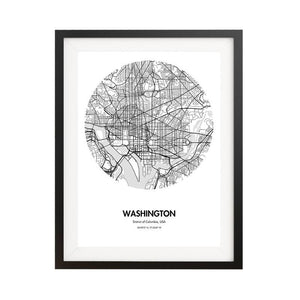 Washington DC Map Poster - 18 by 24" City Map Print